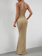 Straight Neck Sleeveless Maxi Dress - Guy Christopher 