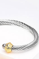 Stainless Steel Twisted Open Bracelet - Guy Christopher 