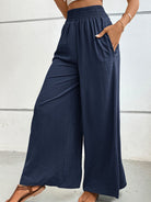 Wide Waistband Relax Fit Long Pants - Guy Christopher 