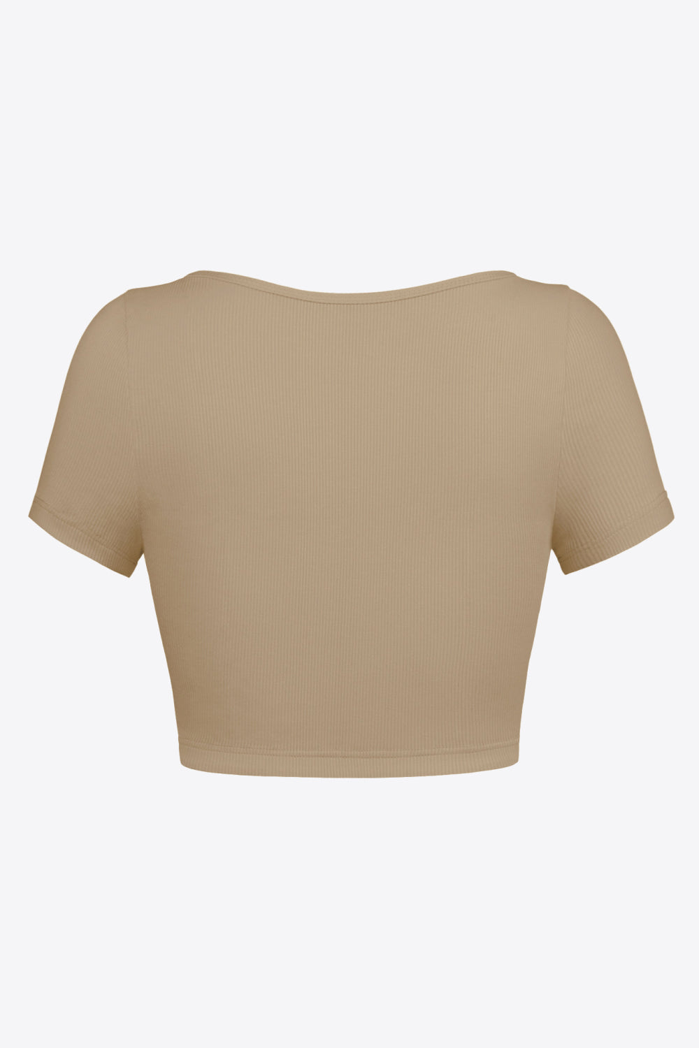 Square Neck Ribbed Crop Top - Guy Christopher 