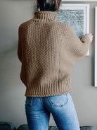 Turtleneck Dropped Shoulder Sweater - Guy Christopher 