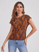 Twisted Open Back Blouse - Guy Christopher 