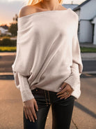 Texture Round Neck Long Sleeve Sweater - Guy Christopher 