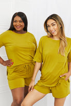 Zenana In The Moment Full Size Lounge Set in Olive Mustard - Guy Christopher 