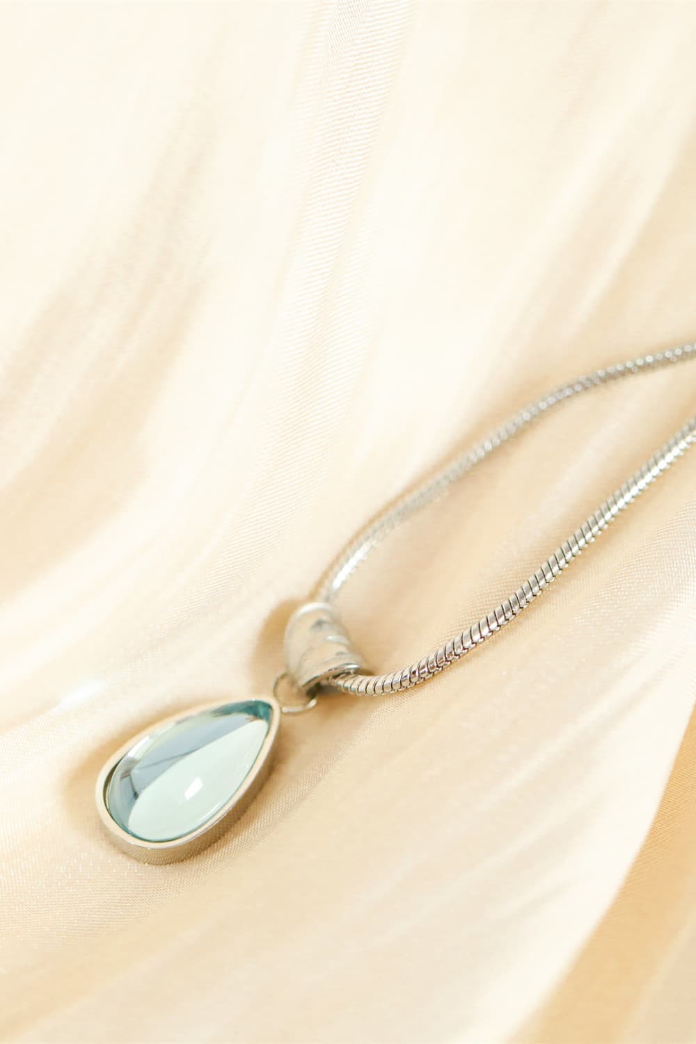 Teardrop Shape Titanium Steel Pendant Necklace - Guy Christopher 