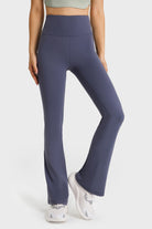 Elastic Waist Flare Yoga Pants - Guy Christopher 