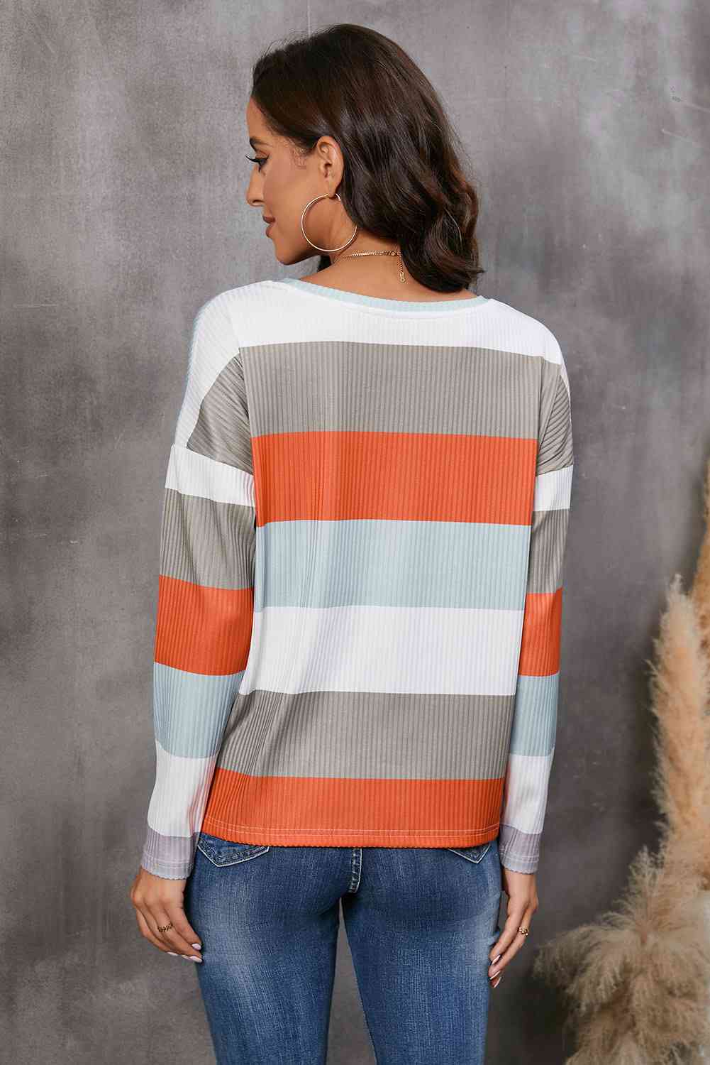 Wide Stripe Top with Pocket - Guy Christopher 