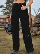 Straight Leg Cargo Jeans - Guy Christopher 