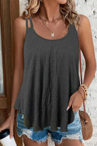 Scoop Neck Double-Strap Cami - Guy Christopher 