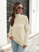 Turtleneck Raglan Sleeve Sweater - Guy Christopher 