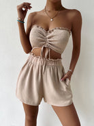 Sweetheart Neck Tube Top and Shorts Set - Guy Christopher 