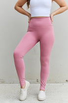 Zenana Fit For You Full Size High Waist Active Leggings in Light Rose - Guy Christopher 