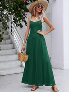 Spaghetti Strap Lace-UP Maxi Dress - Guy Christopher 