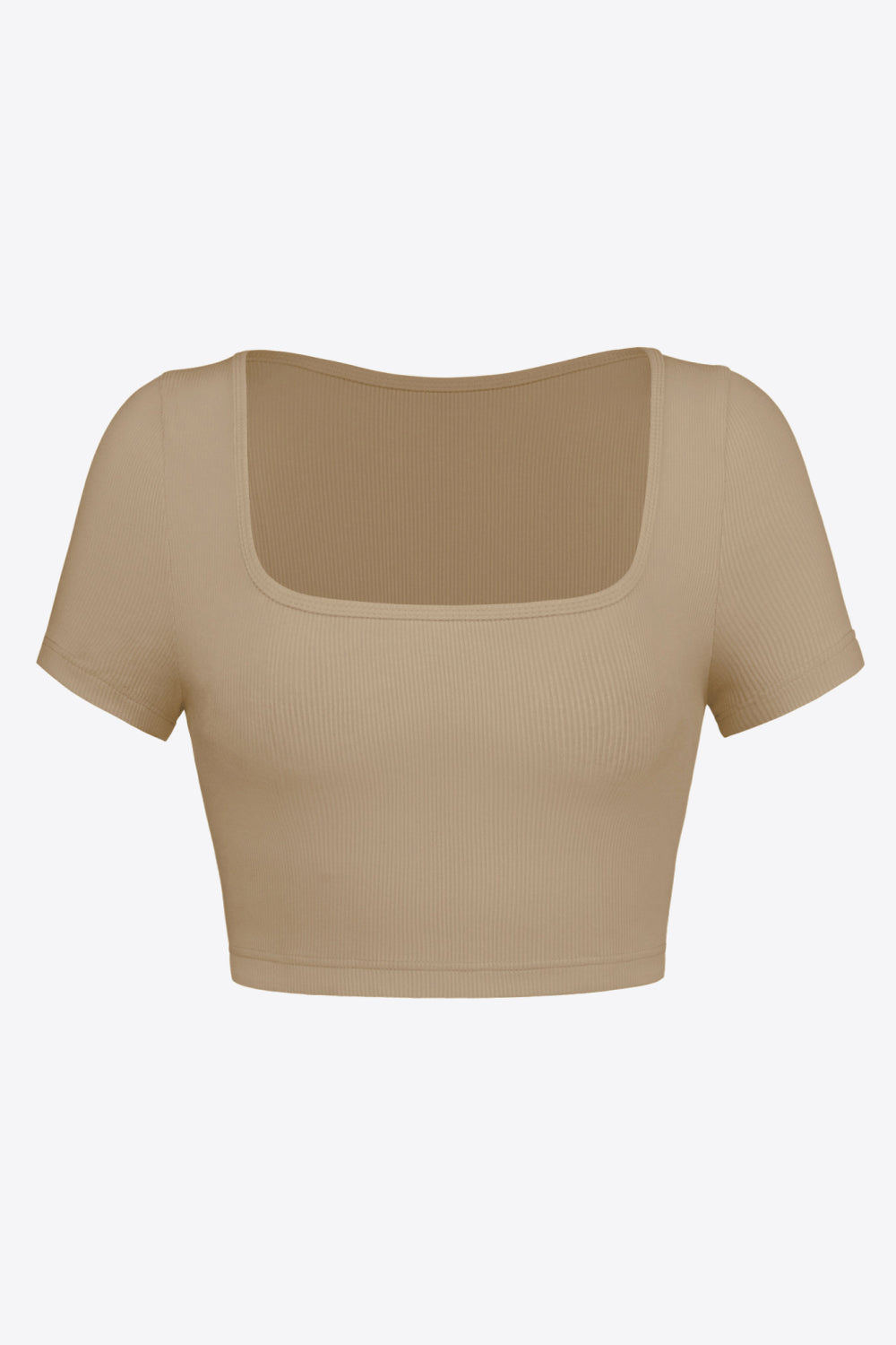 Square Neck Ribbed Crop Top - Guy Christopher 