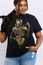 Simply Love Full Size Skeleton Graphic Cotton Tee - Guy Christopher 