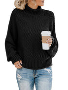 Turtleneck Dropped Shoulder Sweater - Guy Christopher 