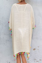 Tassel Detail Embroidery Dress - Guy Christopher 