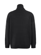 Turtleneck Dropped Shoulder Slit Sweater - Guy Christopher 