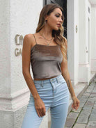 Straight Neck Cropped Cami - Guy Christopher 