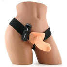 6in Vibrating Hollow Strap On - Beige - Guy Christopher