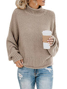 Turtleneck Dropped Shoulder Sweater - Guy Christopher 