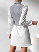 Turtleneck Puff Sleeve Mini Dress - Guy Christopher 