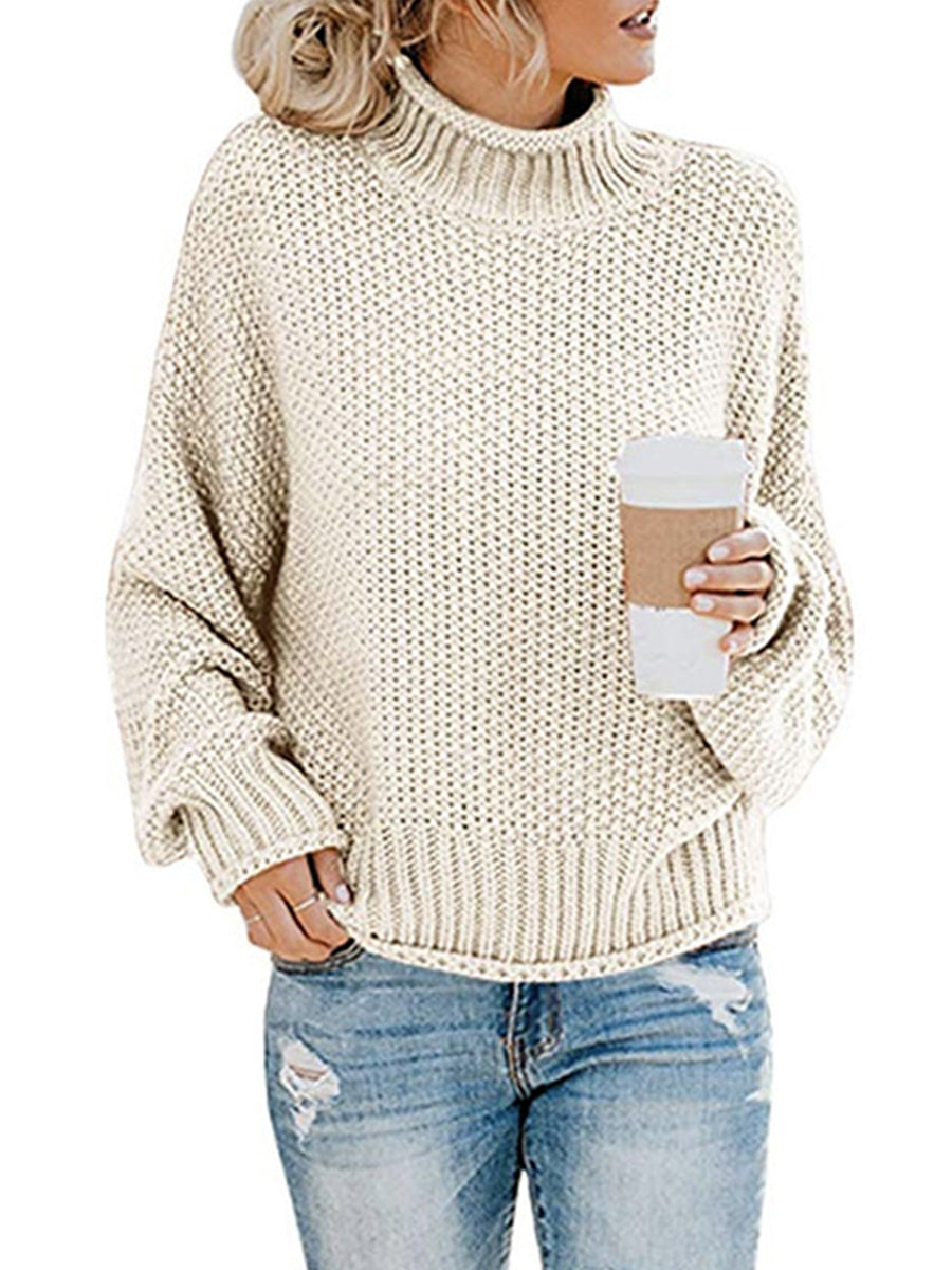 Turtleneck Dropped Shoulder Sweater - Guy Christopher 