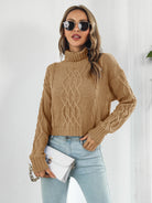 Turtleneck Dropped Shoulder Sweater - Guy Christopher 