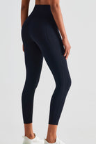 Wide Waistband Sports Leggings with Pockets - Guy Christopher 