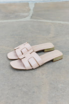 Weeboo Walk It Out Slide Sandals in Nude - Guy Christopher 