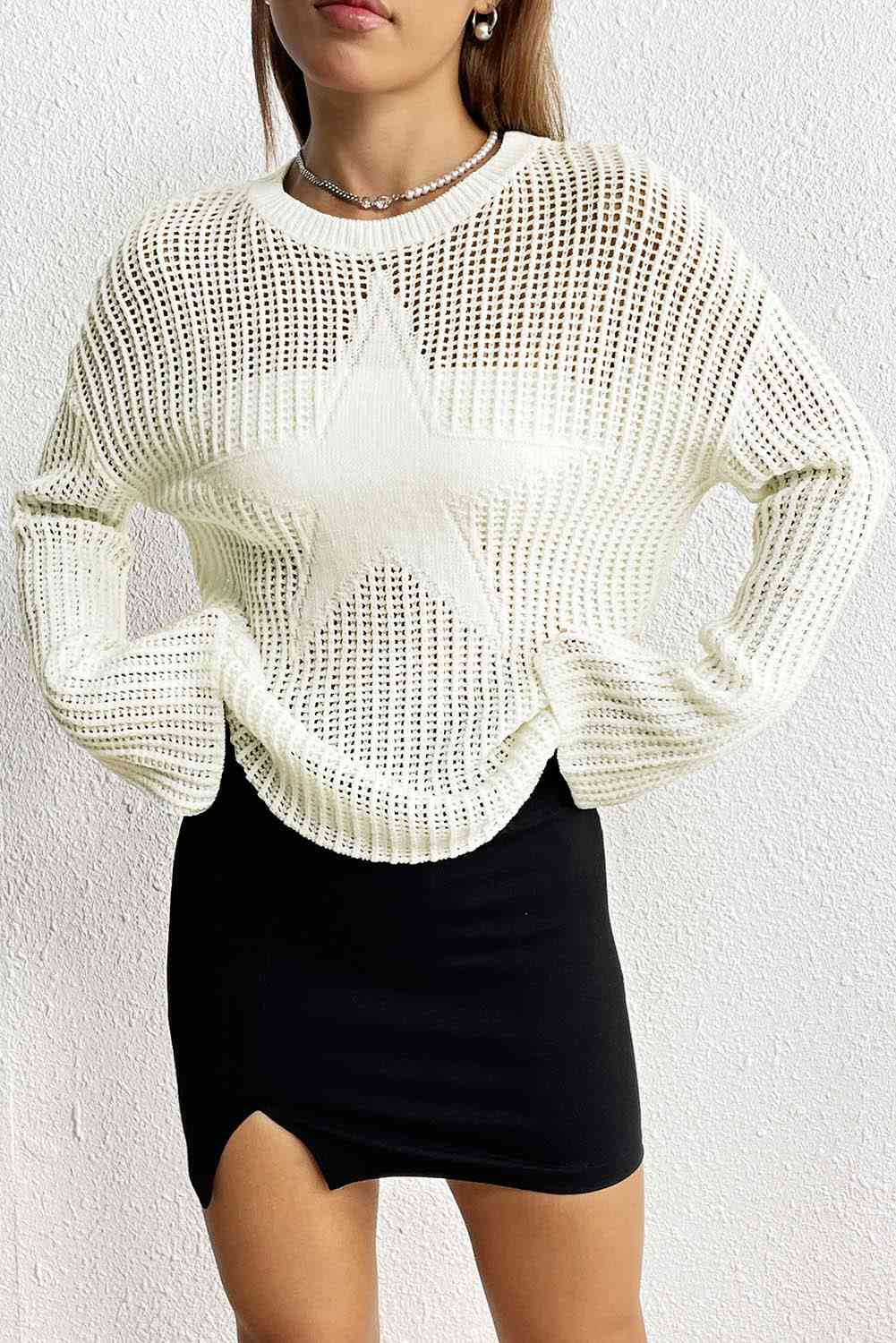 Star Rib-Knit Sweater - Guy Christopher 