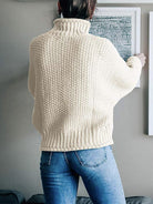 Turtleneck Dropped Shoulder Sweater - Guy Christopher 