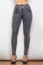 Zip Closure Skinny Jeans with Pockets - Guy Christopher 