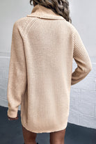 Turtleneck Sweater Dress with Pockets - Guy Christopher 