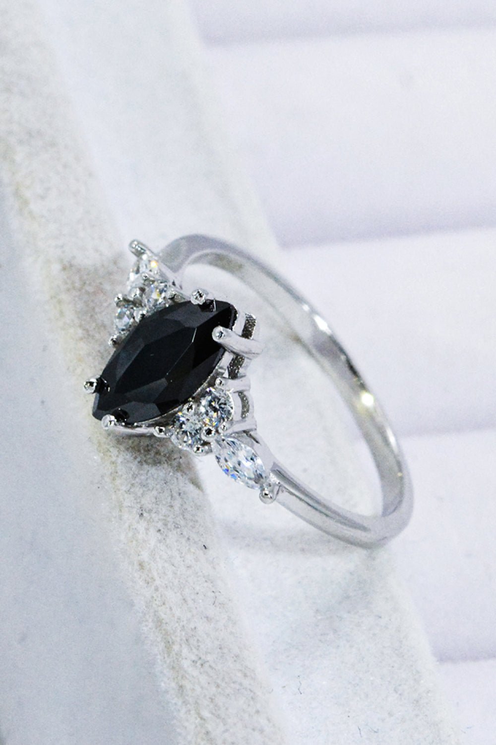 925 Sterling Silver Black Agate Ring - Guy Christopher