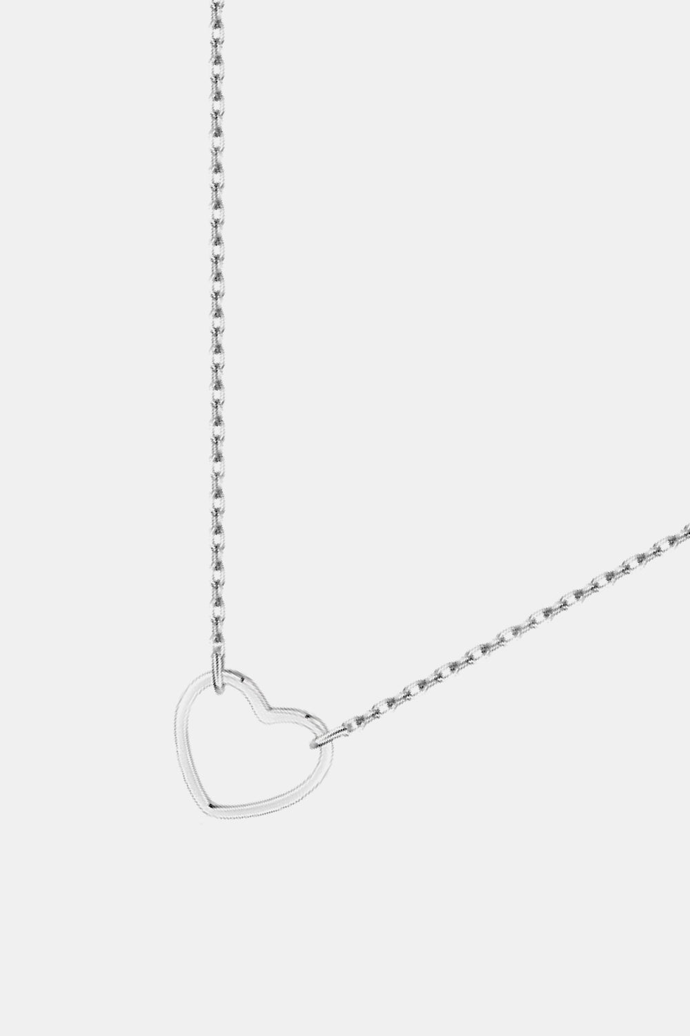 925 Sterling Silver Heart Shape Pendant Necklace - Guy Christopher