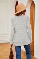 Square Neck Puff Sleeve Top - Guy Christopher 