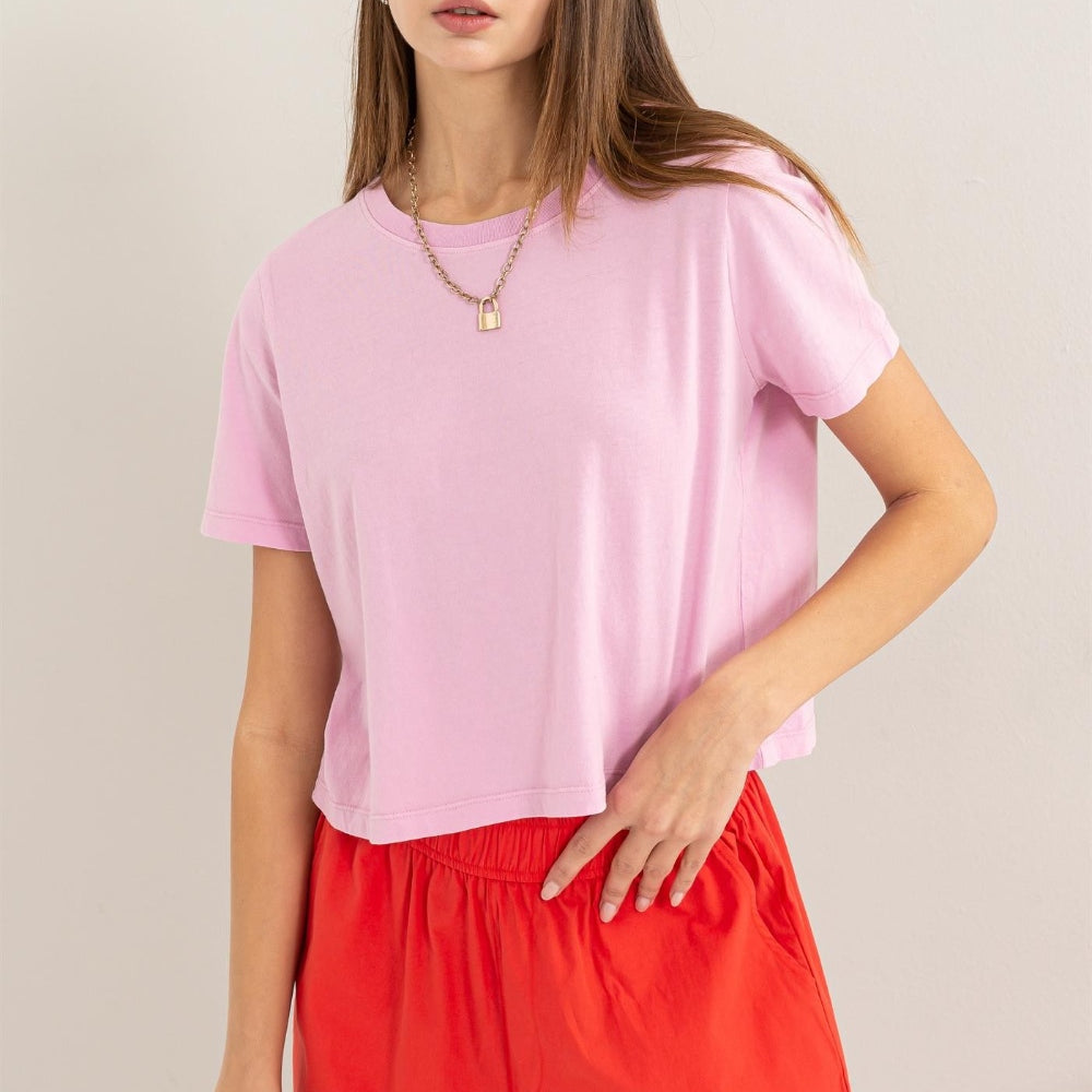 HYFVE Round Neck Cropped T-Shirt