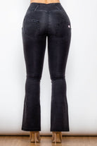 Zip Detail Flare Long Jeans - Guy Christopher 