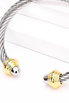 Stainless Steel Twisted Open Bracelet - Guy Christopher 