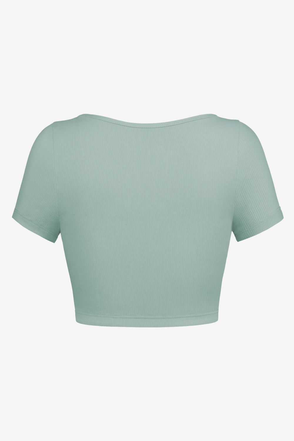 Square Neck Ribbed Crop Top - Guy Christopher 