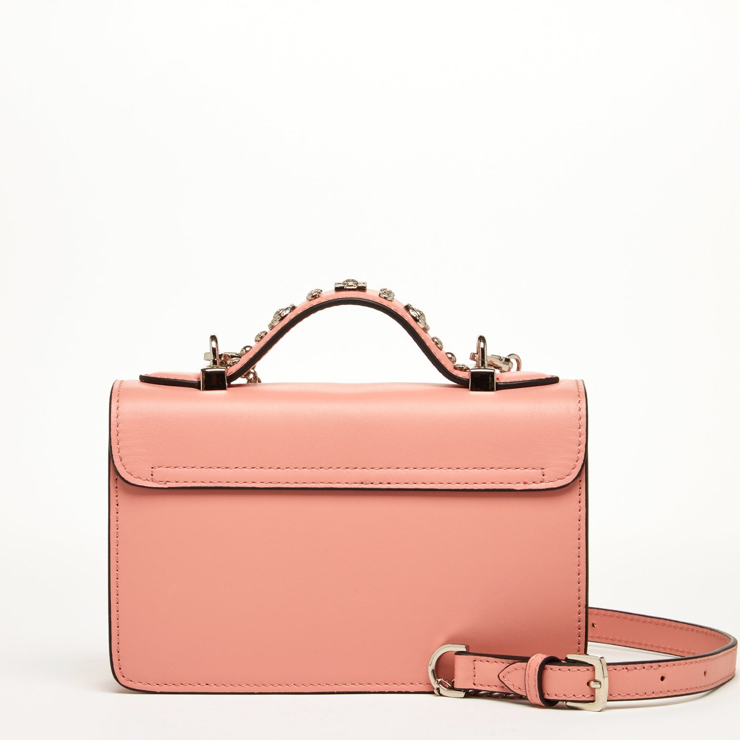 The Hollywood Leather Crossbody Bag Pale Pink - Guy Christopher 
