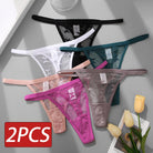 2PCS/Set Mesh Transparent Thong Women Panties Underwear Women Seamless G-String Female Underpants Intimates Lingerie S-XL - Guy Christopher 