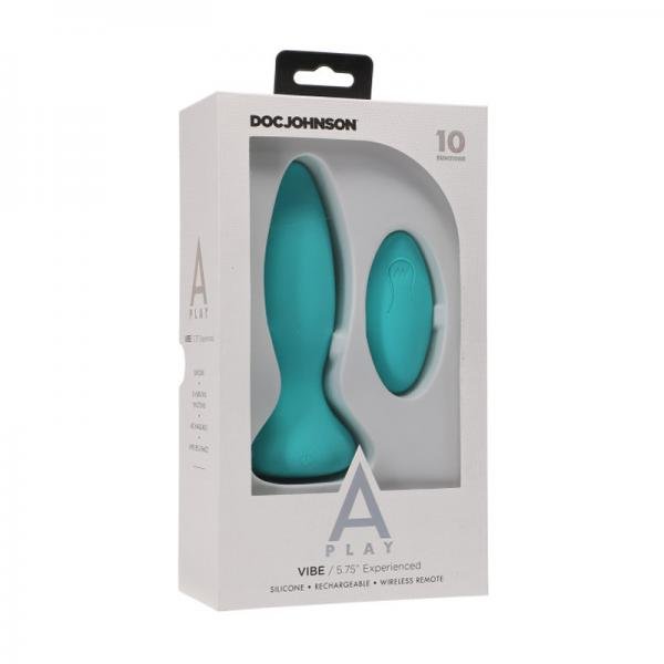 A-play Vibe Experienced Rechargeable Silicone Anal Plug With Remote Teal - Guy Christopher