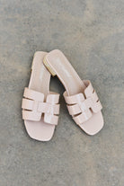 Weeboo Walk It Out Slide Sandals in Nude - Guy Christopher 
