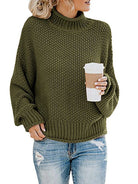 Turtleneck Dropped Shoulder Sweater - Guy Christopher 