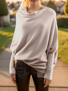 Texture Round Neck Long Sleeve Sweater - Guy Christopher 