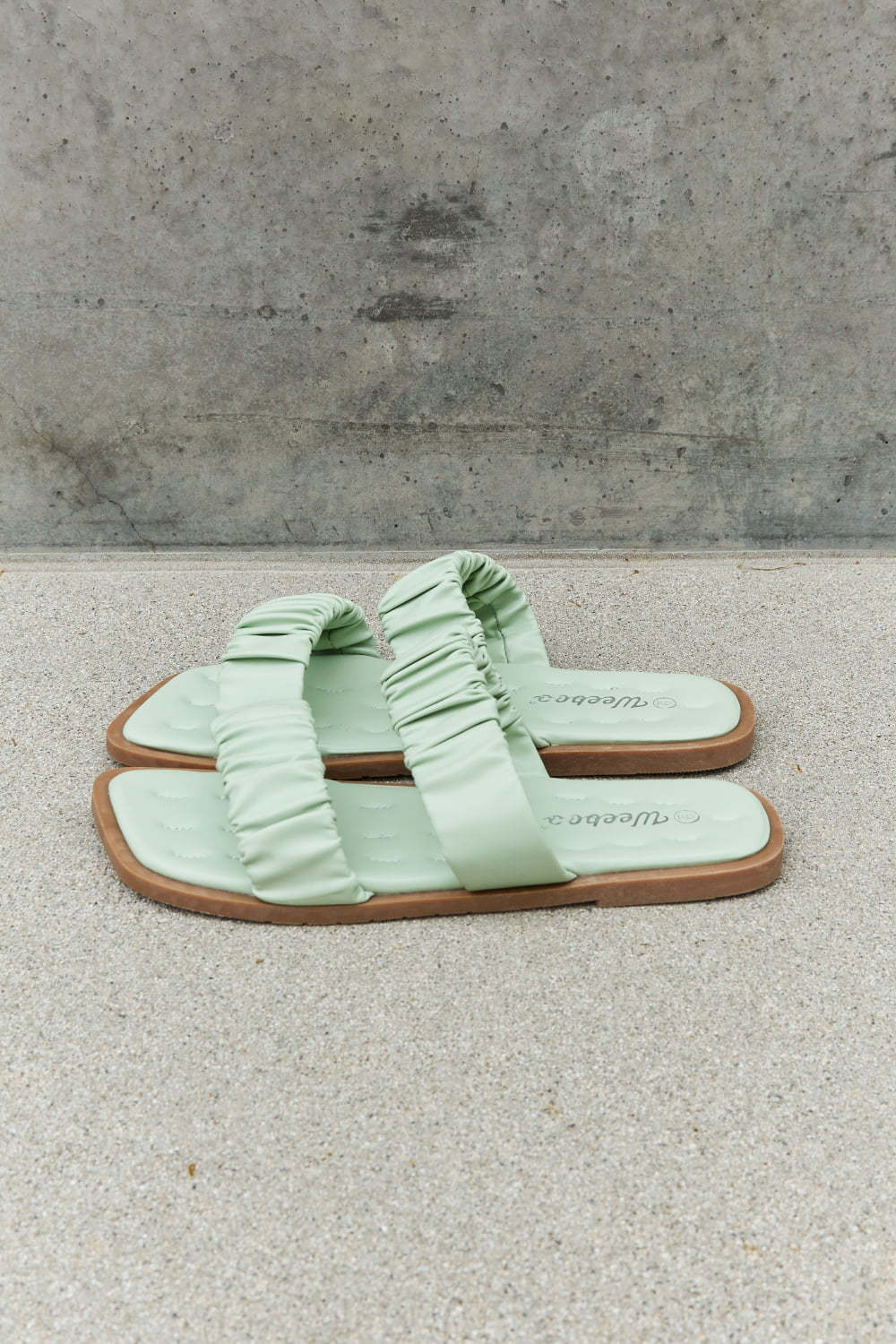 Weeboo Double Strap Scrunch Sandal in Gum Leaf - Guy Christopher 
