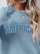 AMERICA Round Neck Dropped Shoulder Sweatshirt - Guy Christopher