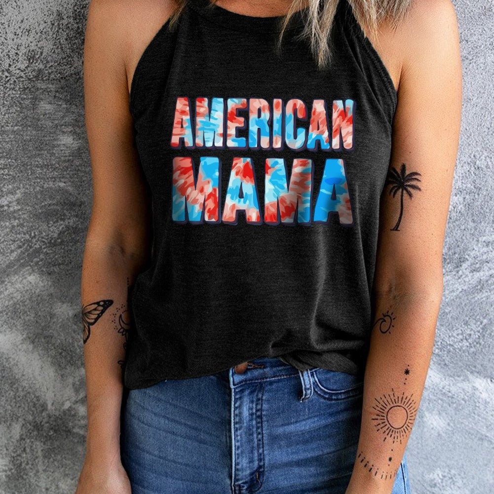 American Mama Graphic Tank - Celebrate the Majesty of Motherhood with this Mesmerizing Masterpiece - Embrace Comfort and Style in One Luxurious Blend - Guy Christopher